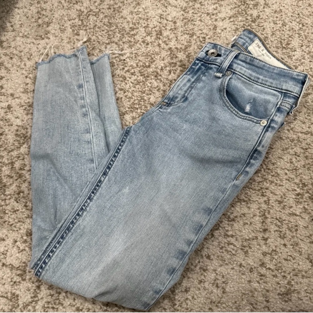Rag & Bone Light Wash Women's Cropped Jeans